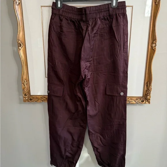 Democracy Dark Burgundy Cargo Jogger Pants NWT - Picture 8 of 9